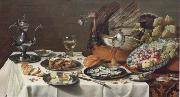 Pieter Claesz Style life with turkey France oil painting reproduction